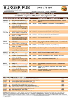 Týždenné menu náhľad